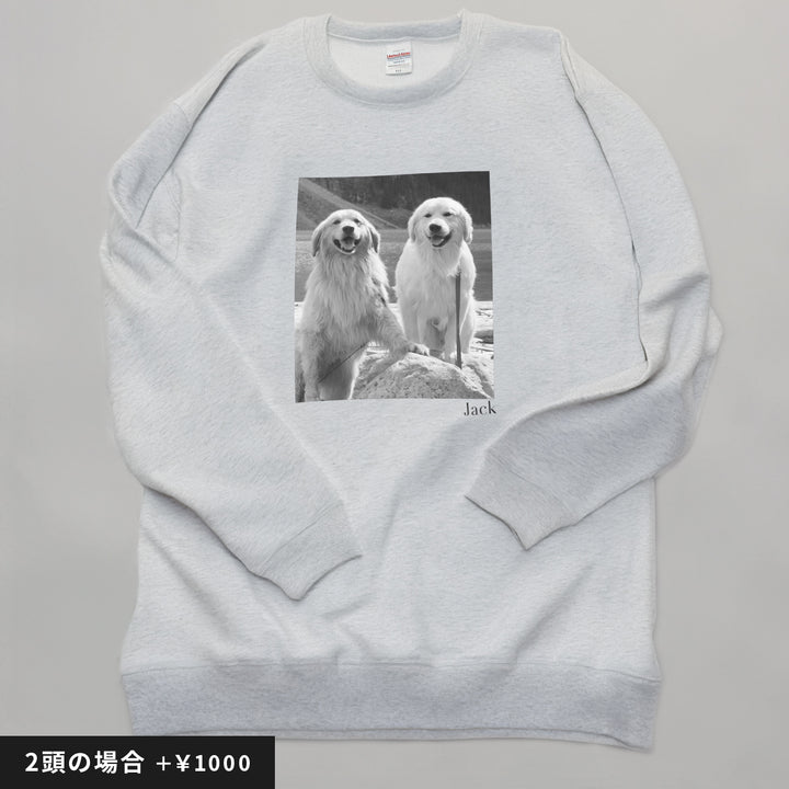 愛犬家のためのうちの子スウェット【キャンバス ライトグレー】