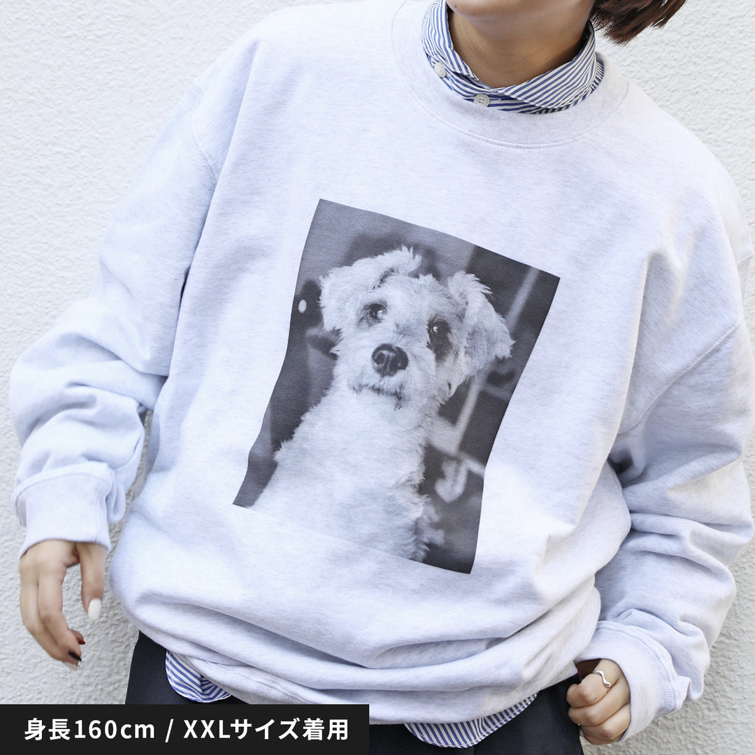 愛犬家のためのうちの子スウェット【キャンバス ライトグレー】