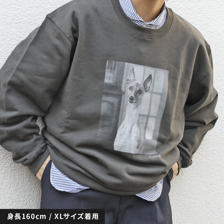 愛犬家のためのうちの子スウェット【キャンバス スミクロ】