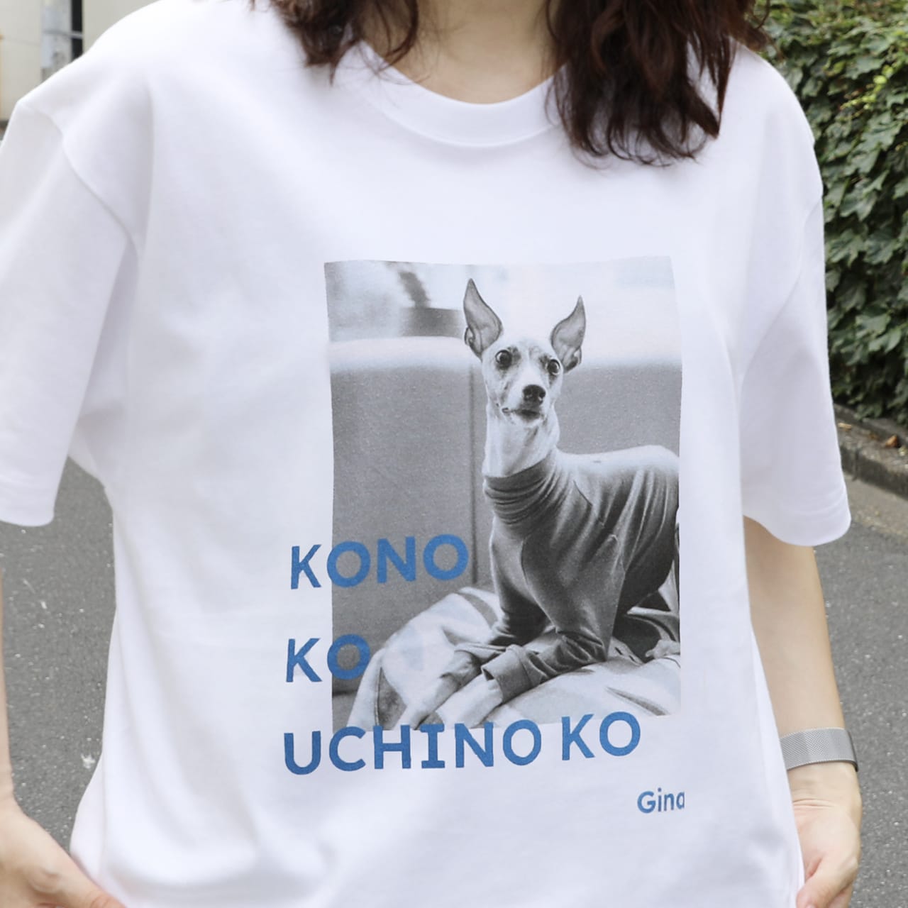 うちの子Tシャツ（フォトグラフ ブルー） – ワンコnowa THE STORE
