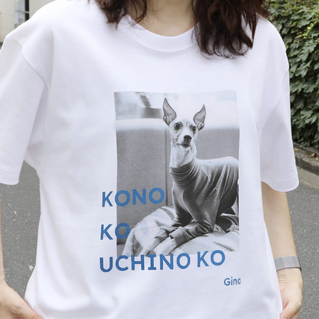 うちの子Tシャツ（フォトグラフ ブルー） – ワンコnowa THE STORE